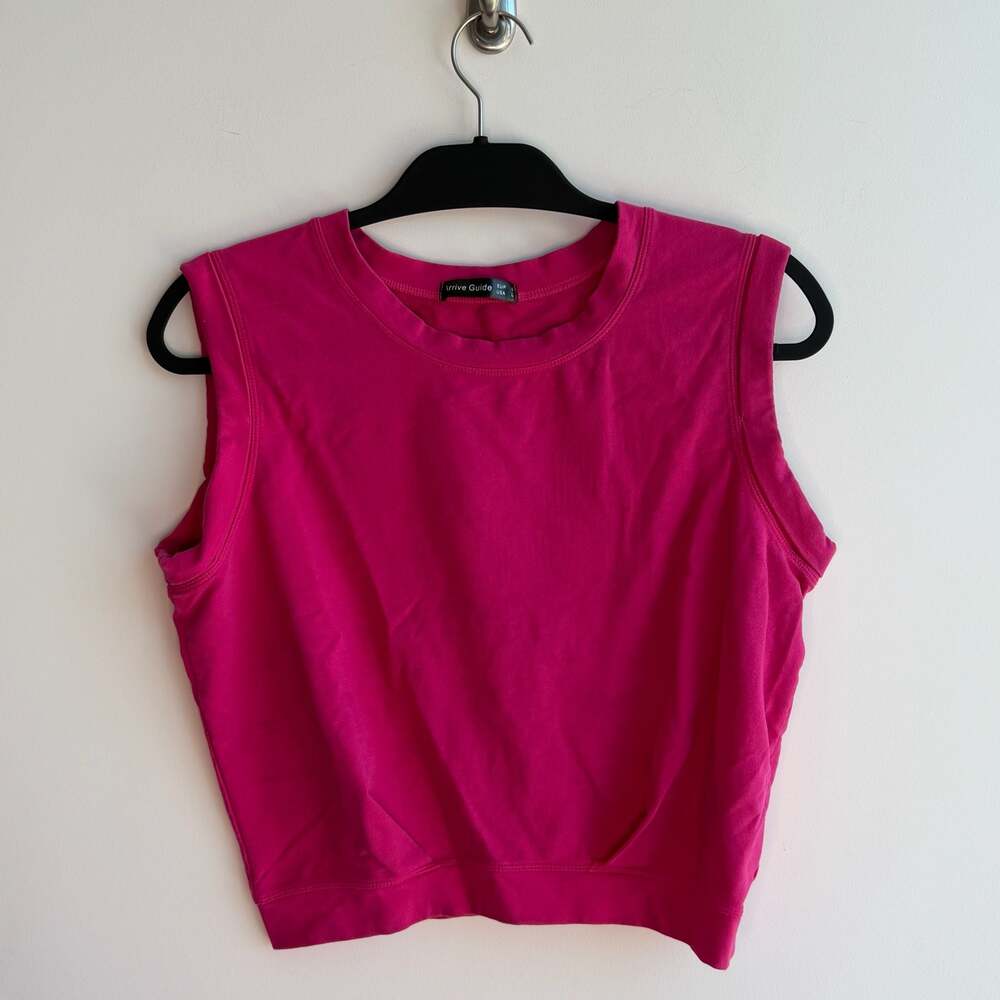 Arrive Guide Sleeveless Muscle Tank Top Pink Size L